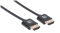 MANHATTAN HDMI-Kabel ultradünn mit Ethernet 1 m. schwarz