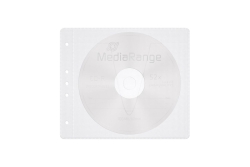 MediaRange Vliestaschen für 2 Disc weiß 50er Pack