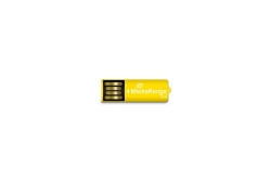 MediaRange USB Nanostick 16GB m. Klammerfunktion gelb