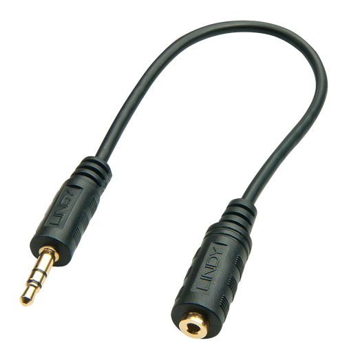LINDY Audioadapter 2.5mm Kupplung an 3.5mm Stecker 0,2m
