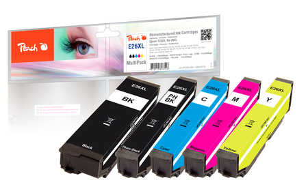 Peach Patrone Epson No.26XL T2636 MultiPack bk,pbk,c,m,y remanufactured