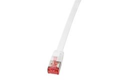 Logilink Flachpatchkabel RJ45 U/FTP Cat6A 1.00m weiß
