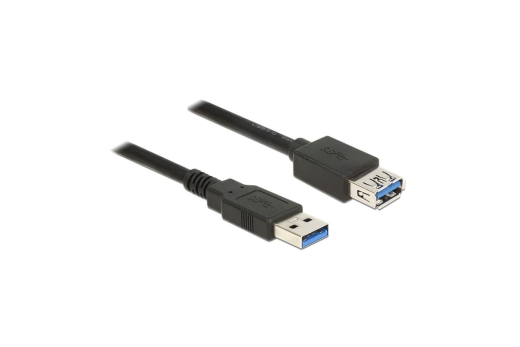DELOCK USB Verl. USB3.0 A -> A St/Bu 3.00m schwarz