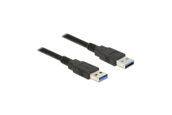 DELOCK USB Kabel USB3.0 A -> A St/St 1.50m schwarz