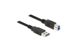 DELOCK USB Kabel USB3.0 A -> B St/St 1.00m schwarz