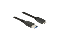 DELOCK USB Kabel USB3.0 A -> Micro-B St/St 2.00m schw