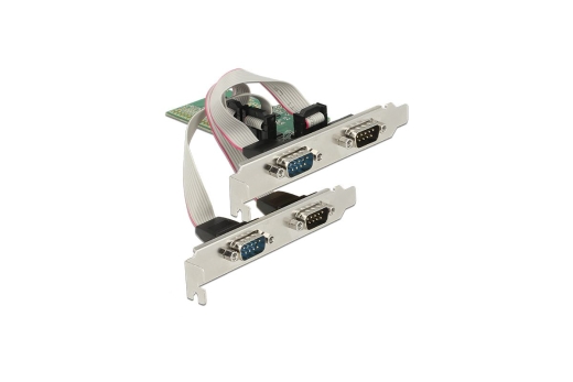 DELOCK PCI Expr Card 4x D-Sub9 (je 2 auf Slotblech)