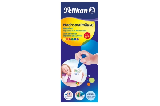 Pelikan Wachsmalmäuse farbig sortiert 6er Geschenks