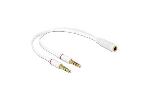 DELOCK Iphone Adapter 4Pin Klinke -> 2x 3Pin Klinke Bu/St