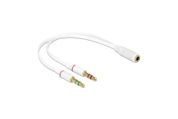 DELOCK Iphone Adapter 4Pin Klinke -> 2x 3Pin Klinke Bu/St