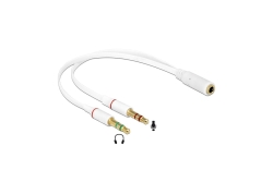 DELOCK Iphone Adapter 4Pin Klinke -> 2x 3Pin Klinke Bu/St
