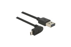 DELOCK USB Kabel A -> Micro-B St/St 3.00m 90°gew. Eas