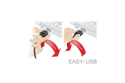 DELOCK USB Kabel A -> Micro-B St/St 3.00m 90°gew. Eas