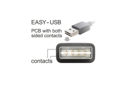 DELOCK USB Kabel A -> Micro-B St/St 3.00m 90°gew. Eas