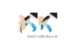 DELOCK USB Kabel A -> Micro-B St/St 3.00m 90°gew. Eas