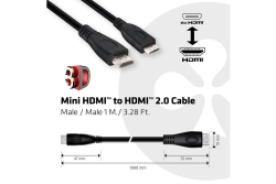 Club3D Kabel Mini-HDMI > HDMI 2.0 1m 4K@60Hz St/St retail