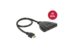 DELOCK HDMI Switch 3 Eingänge -> 1 Ausgang 4K 0.50m