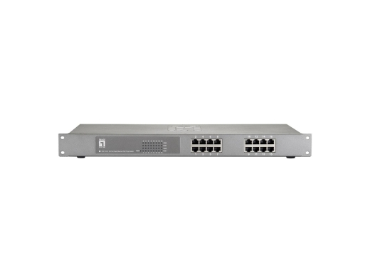 LevelOne PoE+Switch 16xFE PoE 150W 19 Metall