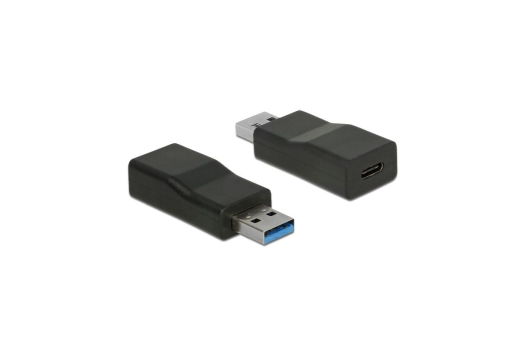 DELOCK Konverter USB3.1 Typ A -> Typ C St/Bu schwarz