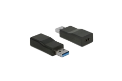 DELOCK Konverter USB3.1 Typ A -> Typ C St/Bu schwarz