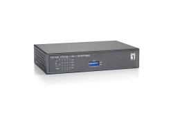 LevelOne PoE+Switch 8xFE PoE/1xGE/1xSFP 90W unmanaged Met.