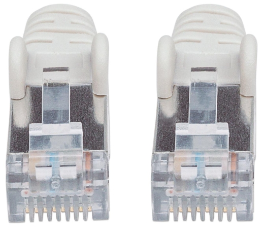 INTELLINET Patchkabel Cat6A CU S/FTP LSZH 1.00m grau