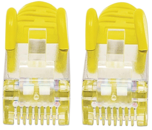 INTELLINET Patchkabel Cat6A CU S/FTP LSZH 0.50m gelb