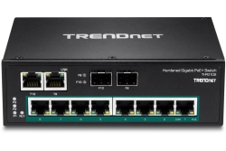 TRENDnet Industrie Switch 10 Port Gbit PoE+ DIN-Rail Metall