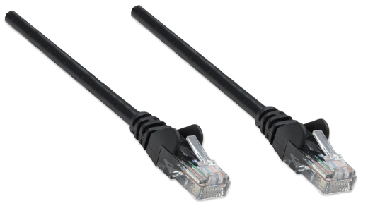 INTELLINET Patchkabel Cat6A CU S/FTP LSZH 0.25m schwarz