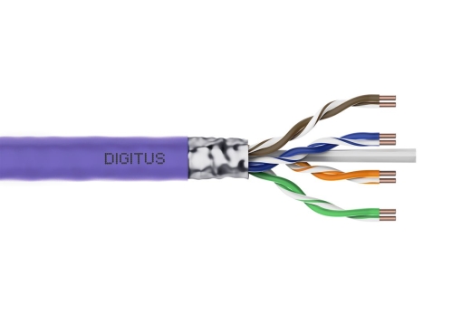 DIGITUS Instal-kab Cat6 F/UTP tw.Pair 305m violett