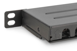 DIGITUS Patchpanel 0,5HE 24-Port Cat6 geschirmt schwarz