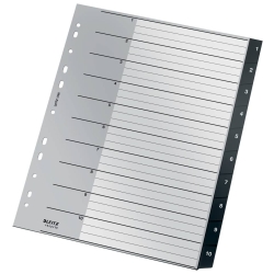 1208 Ordnerregister Recycle - 1-10, A4 extra breit, PP,...