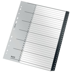 1218 Ordnerregister Recycle - 1-31, A4 extra breit, PP,...