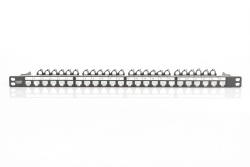 DIGITUS Patchpanel 0,5HE 24-Port Modular geschirmt schwarz