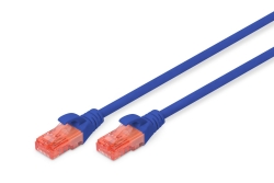 DIGITUS Patchkabel Cat6 U/UTP 2xRJ45 0.5m blau LSZH