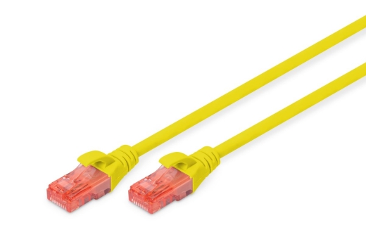 DIGITUS Patchkabel Cat6 U/UTP 2xRJ45 0.5m gelb LSZH