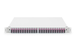 DIGITUS LWL Spleißbox 1HE bestückt 24x SC DX OM4 grau