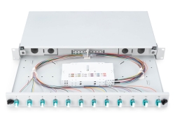 DIGITUS LWL Spleißbox 1HE bestückt 12x LC DX...