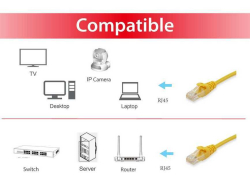 Equip Patchkabel Cat6 U/UTP 2xRJ45 0.25m gelb PVC Polybeutel