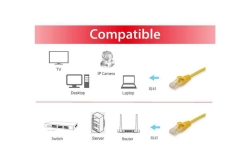 Equip Patchkabel Cat6 U/UTP 2xRJ45 0.25m gelb PVC Polybeutel