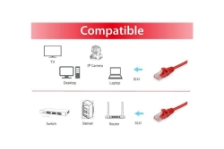Equip Patchkabel Cat6 U/UTP 2xRJ45 1.00m rot PVC Polybeutel