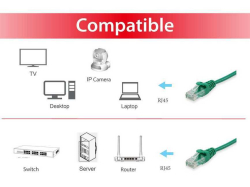 Equip Patchkabel Cat6 U/UTP 2xRJ45 1.00m grün PVC...