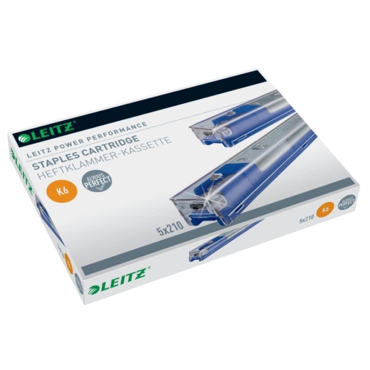 5591 Heftklammern K6 - Einweg-Kassette, 5x210 Stück, blau
