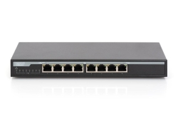 DIGITUS Switch 8-Port Gigabit 135W PoE Unmanaged schwarz