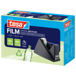 Tischabroller Easy Cut® Economy - für Rollen bis 33m : 19mm, schwarz, 100% Recycling-Plastik