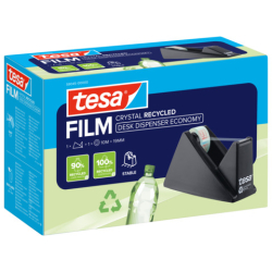 Tischabroller Easy Cut® Economy - für Rollen bis 33m : 19mm, schwarz, 100% Recycling-Plastik