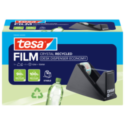 Tischabroller Easy Cut® Economy - für Rollen bis 33m : 19mm, schwarz, 100% Recycling-Plastik