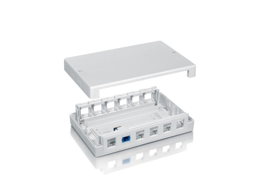 Equip Aufputzdose 12-Port Keystone ungeschirmt weiß Polybeutel