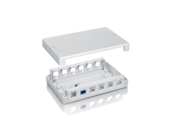 Equip Aufputzdose 12-Port Keystone ungeschirmt weiß...