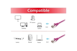 Equip Patchkabel Cat6 S/FTP 2xRJ45 20.00m lila LSZH Polybeutel